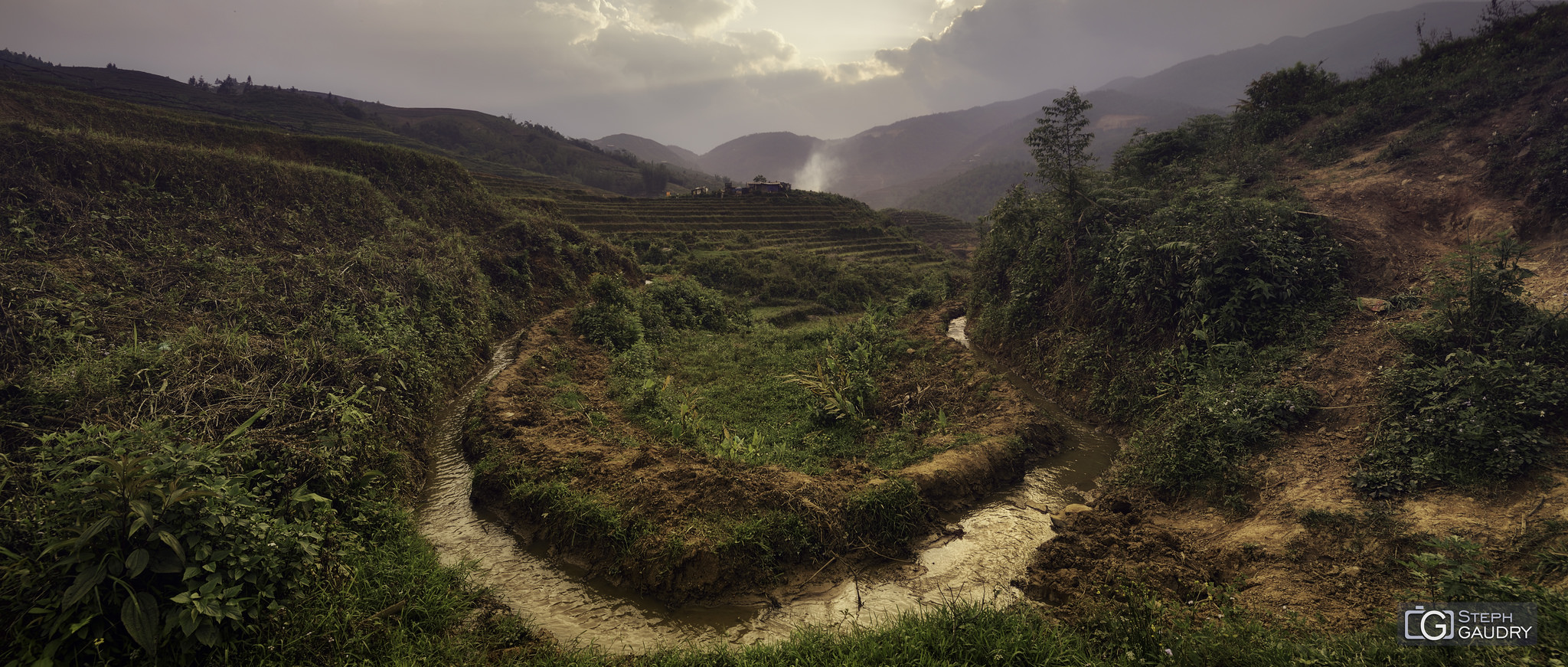 Vietnam / Méandre dans les rizières