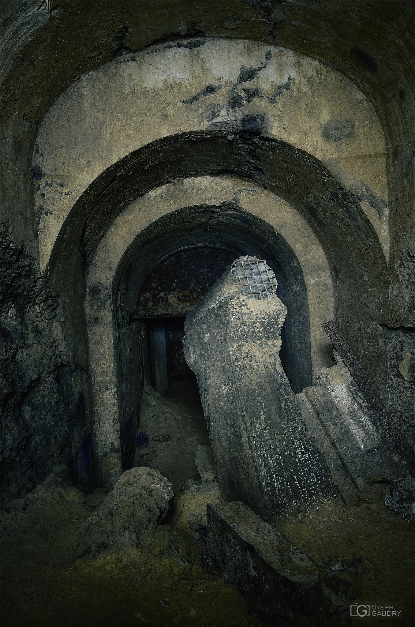 Fort de Boncelles / Accès à la salle de rassemblement