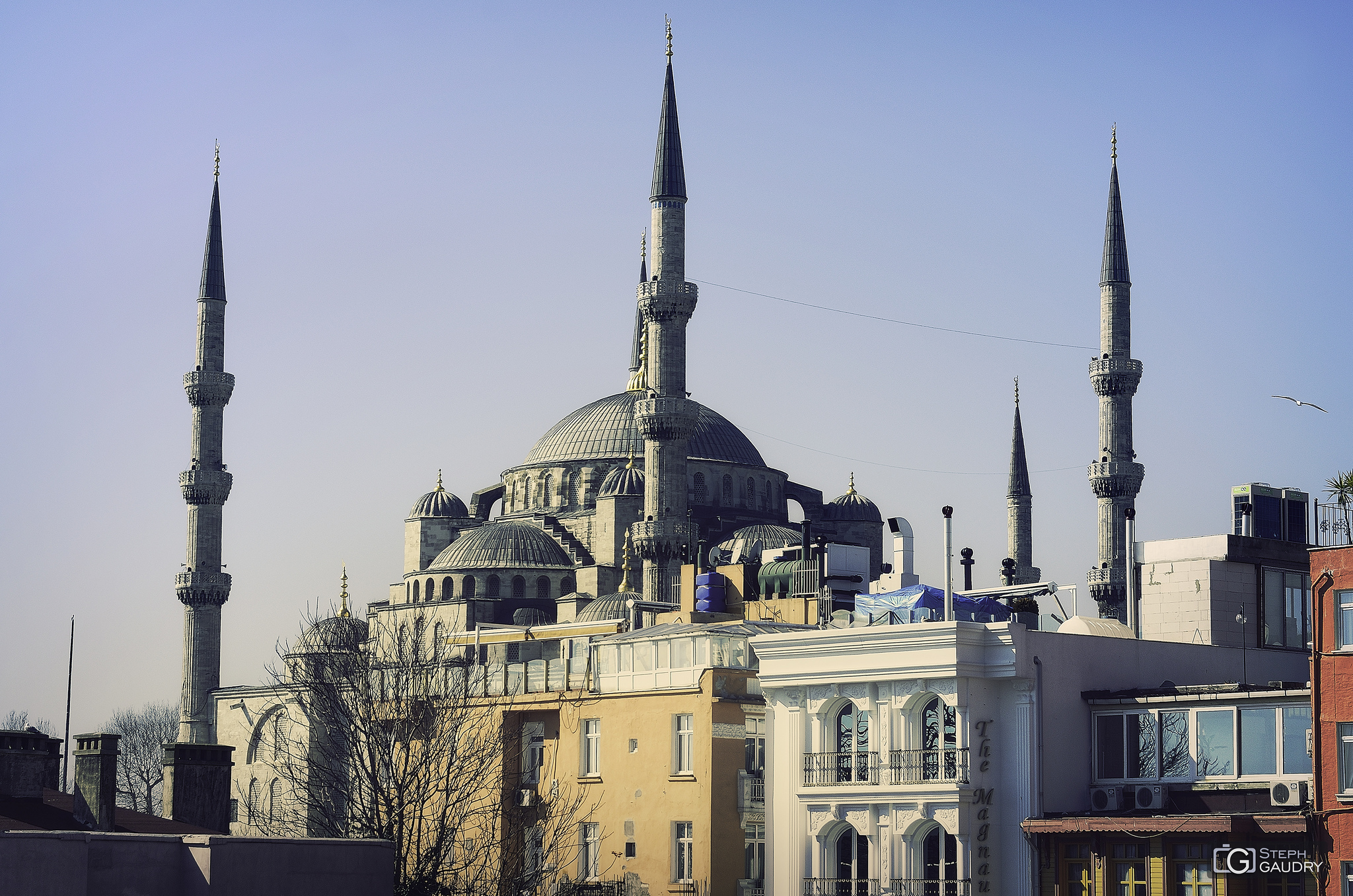 Istanbul, Blue Mosque - from the roofs [Click to start slideshow]