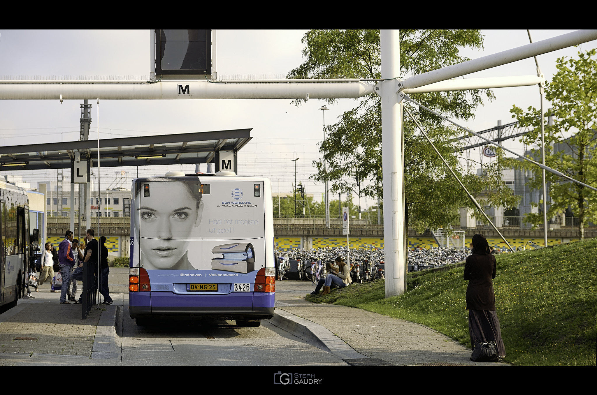 Wachten op de bus...