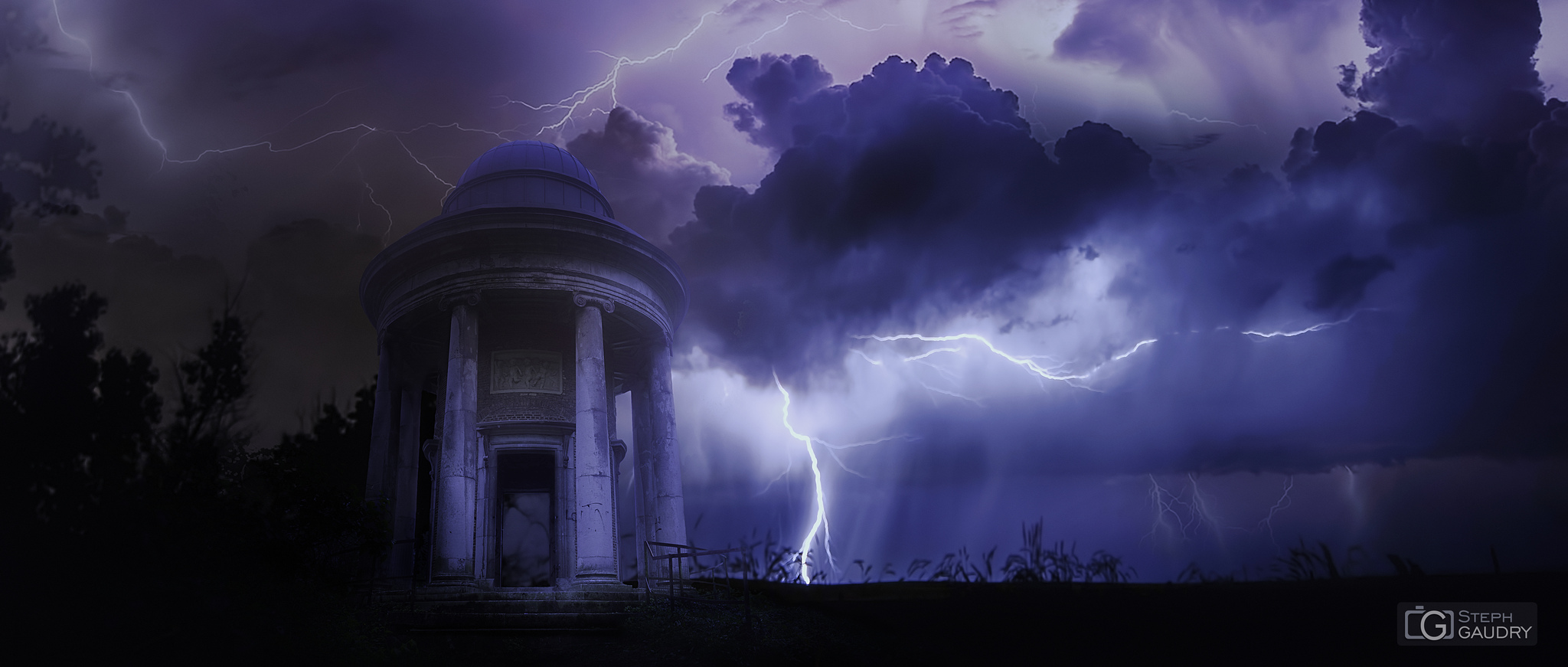 Storm rumbling on lost  temple