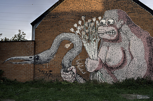 Doel, Proposal of marriage - gorilla version by Roa