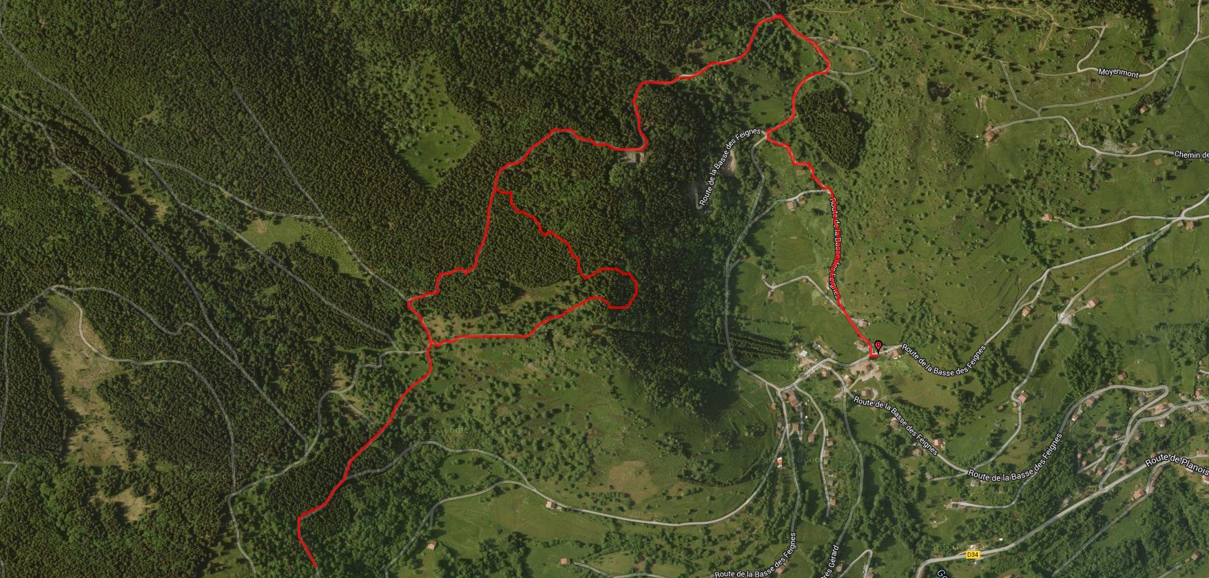 Tracé du parcours du soir Tracé du parcours du soir 20150307-3
