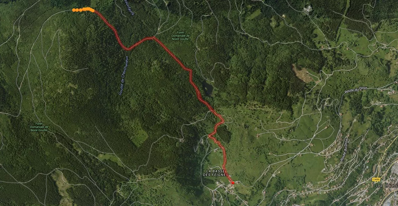 Tracé du parcours du matin