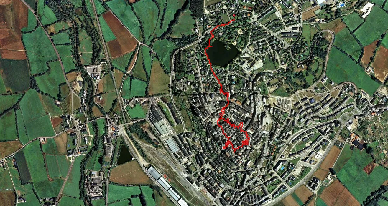 Tracé d'une partie de la visite de Puigcerdà en joëlettes