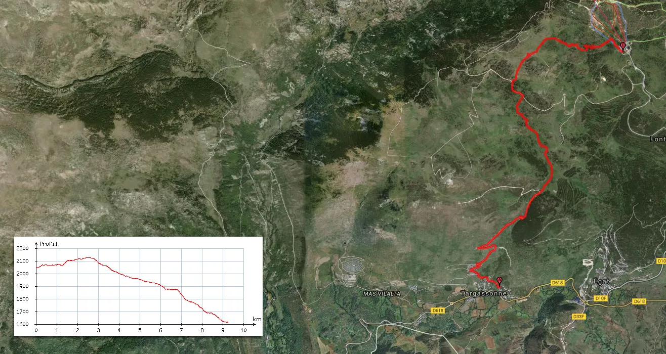 Tracé du premier parcours en joëlettes du 7 juillet 2015