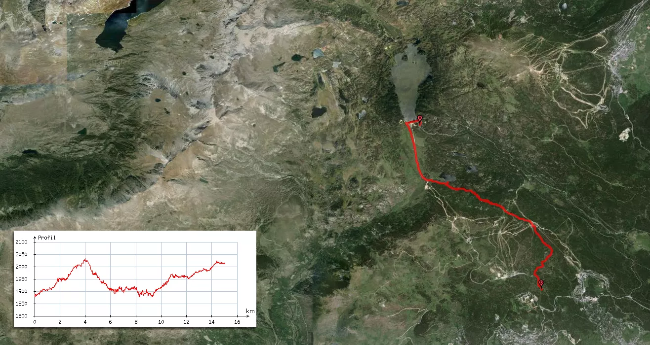 Tracé du parcours en joëlettes du 8 juillet 2015