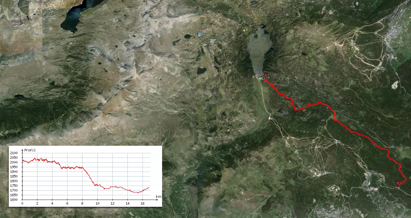 Tracé du parcours en joëlettes du 9 juillet 2015