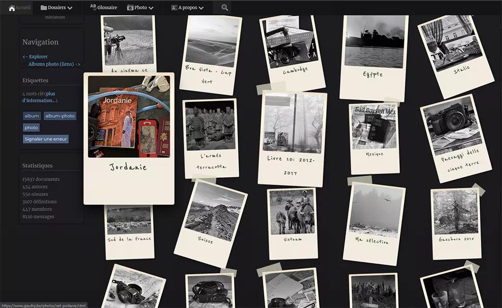 albums sous forme de polaroids