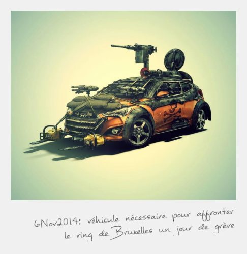 Les trajets ne sont pas toujours faciles. Quand les transports en commun font grève, le réseau arrive à saturation, et de nombreux conducteurs ne sont clairement pas des habitués de ce genre de trajet... Un petit coup de gueule avec une illustration du net.